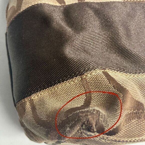 COACH Canvas Signature Logo Bag Brown With Dust Bag 10125‎ - Picture 12 of 14